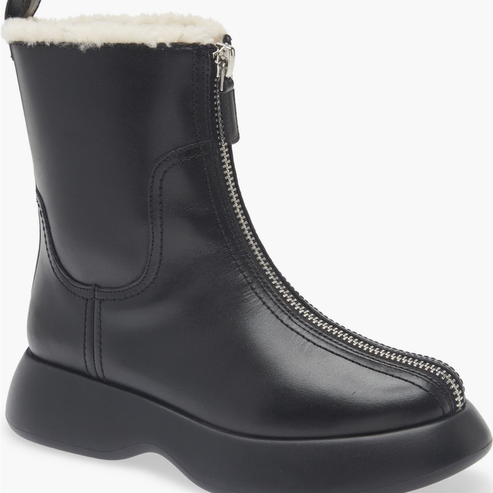 3.1 Phillip Lim Black Leather Winter Boots - Picture 2 of 8